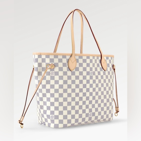 Beautiful LV Neverfull MM Damier Azur tote with rose ballerine interior 💕 - Picture 13 of 14